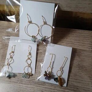 gemsttone earrings nwt 3 pairs